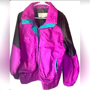 Vintage Columbia Sportswear Jacket Ladies Large purple teal black